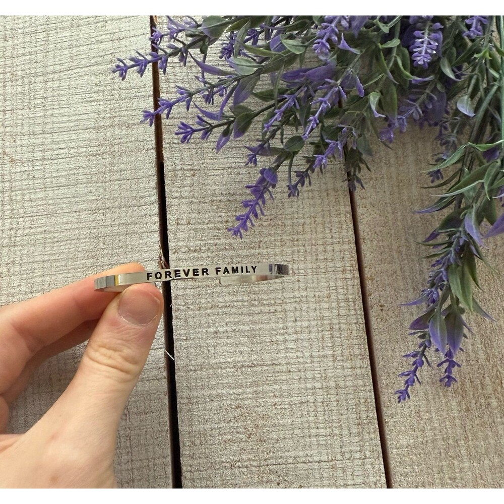 Forever Family Silver Plated Bangle